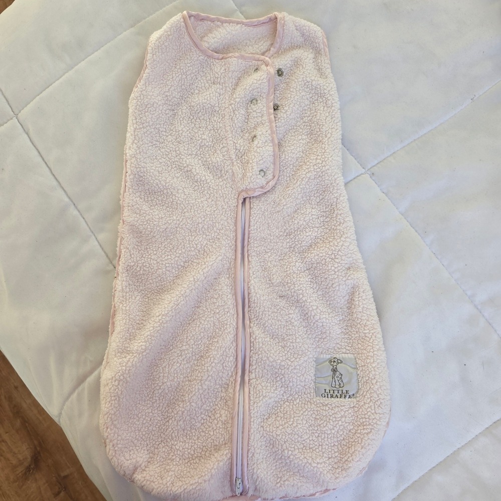 Little Giraffe Pink Sherpa Baby Sleep Sack Swaddle Sack Newborn‎ Infant